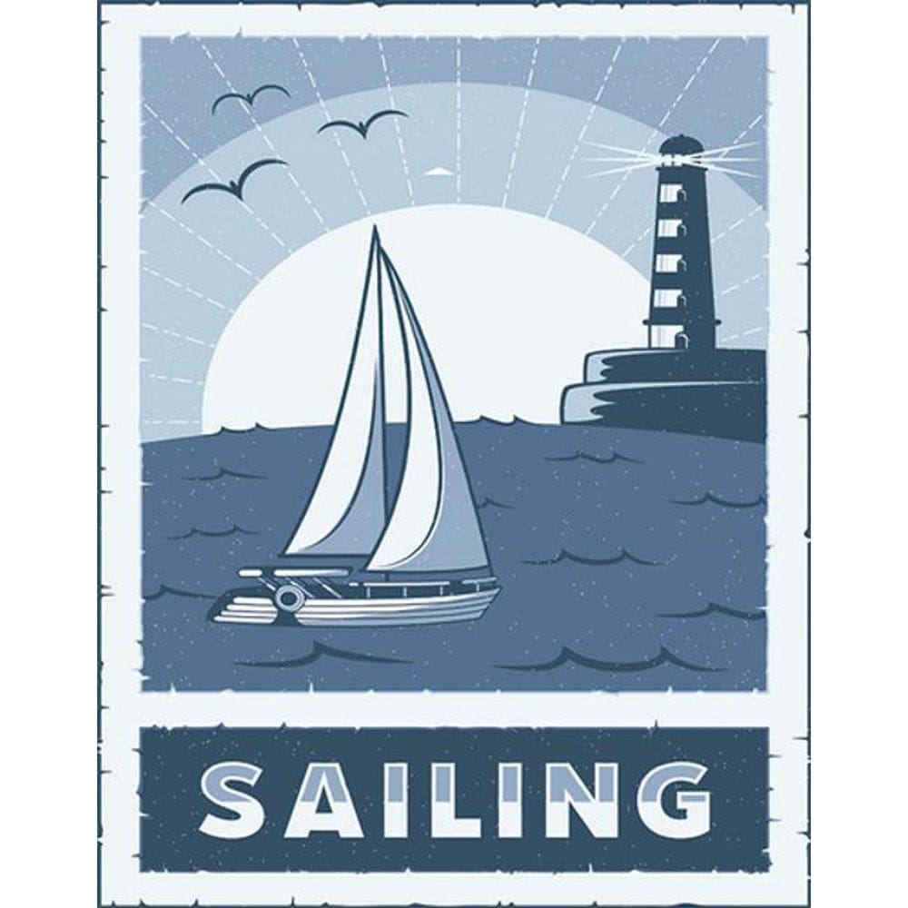 Kit 10 Placas Sailing Navio 36X46