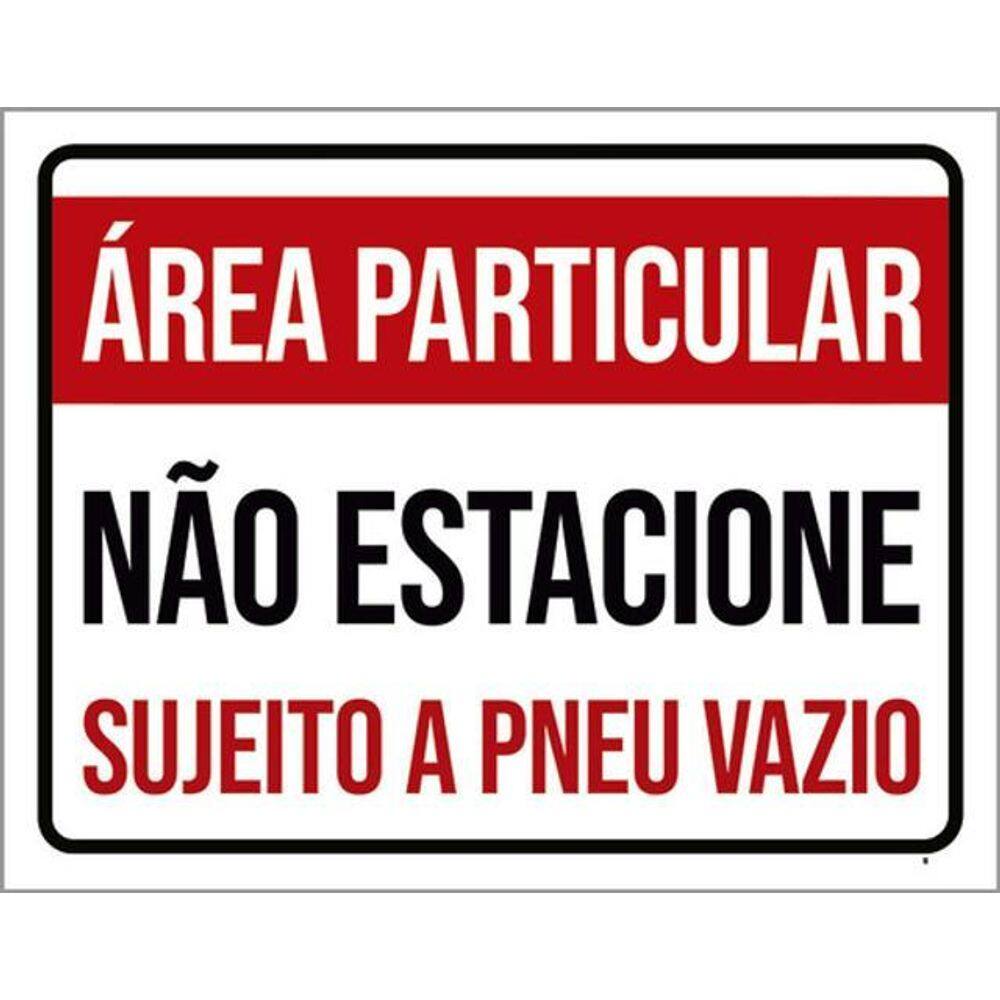 Kit 3 Placas Área Particular Sujeito Pneu Vazio 36X46