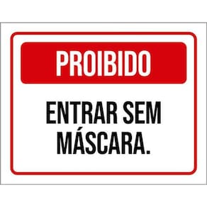 Kit 10 Placas De Proibido Entrar Sem Camisa 36X46