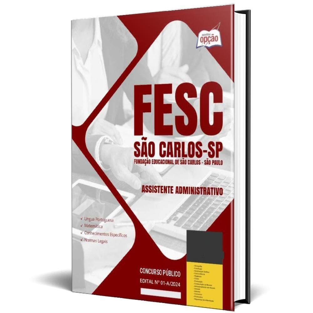 Apostila Fesc São Carlos Sp 2024 - Assistente Administrativo