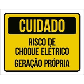 Kit 10 Placa Risco Cho Elétrico Geração Própria 36X46