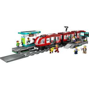 Bloco de Montar – CITY – Bonde e Estacao do Centro da Cidade - 811 peças - LEGO