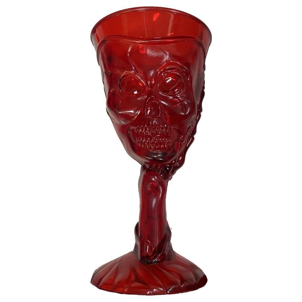 Taça De Caveira 300Ml Vermelho Halloween
