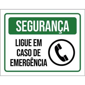 Kit 3 Placas Segurança Ligue Caso Emergência 36X46