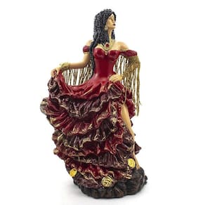 Imagem Cigana Luxo Vermelha Resina 25 cm - Artesanato