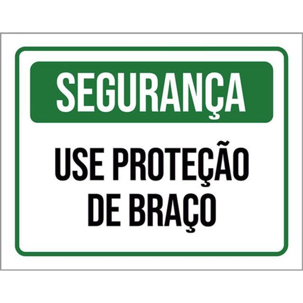Kit 3 Placas Segurança Use Proteção Braço 36X46