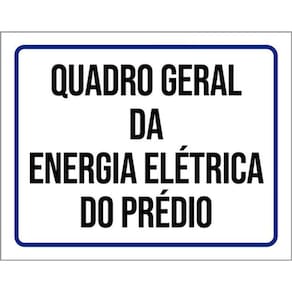 Kit 10 Placas De Quadro Geral Energia Elétrica 36X46