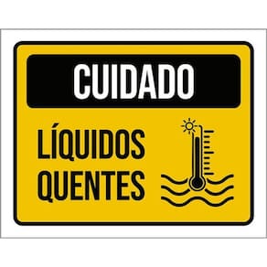 Kit 10 Placas Cuidado Líquidos Quentes 36X46