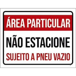Kit 3 Placas Área Particular Sujeito Pneu Vazio 36X46
