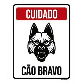 Kit 10 Placas Cuidado Cão Bravo Ml1005 36X46