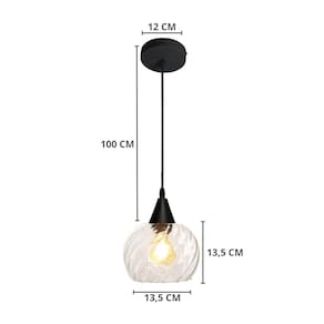 Lustre Pendente Taschibra Elisa Rigato E27 Transparente Bivo