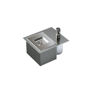 Porta Esponja Dispenser Detergente Inox 304 Bancada - Ludrio