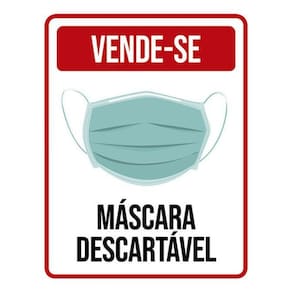 Kit 10 Placas Vende-Se Máscara Descartável 36X46