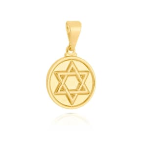 Pingente Estrela De Davi - 1,5 X 1,5 Cm - Banhado A Ouro 18