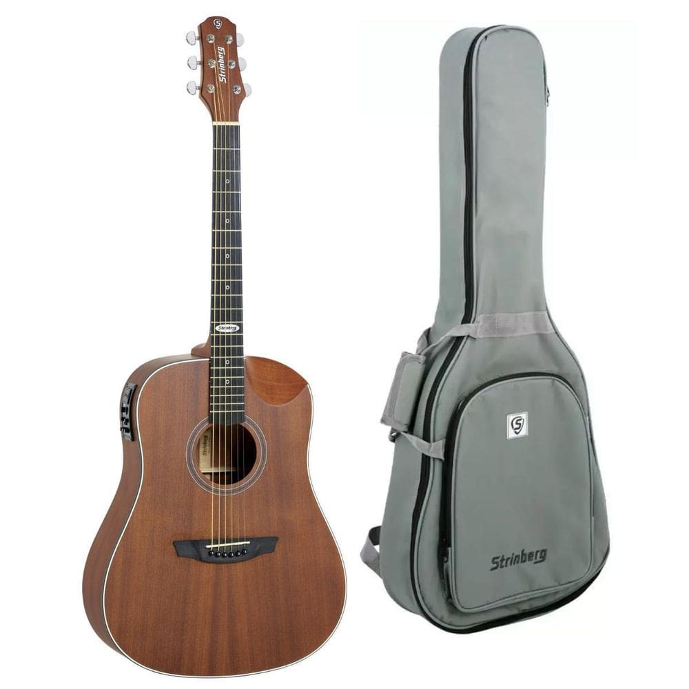 Violão Aço Eletrico Strinberg Sd201Hc Mgs Mahogany Satin Bag
