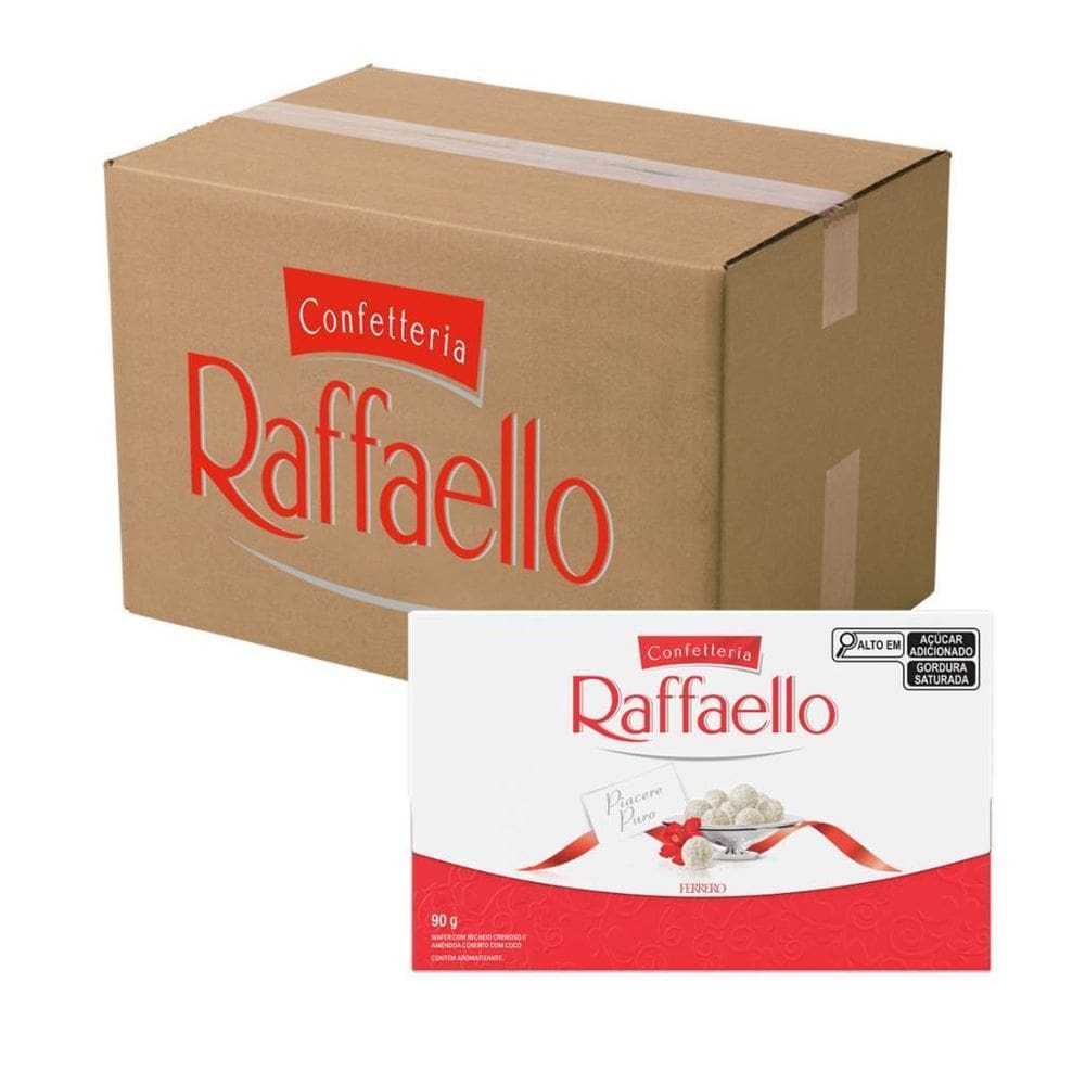 Chocolate 12 Caixas De 9 Unidades Bombons Raffaello Ferrero