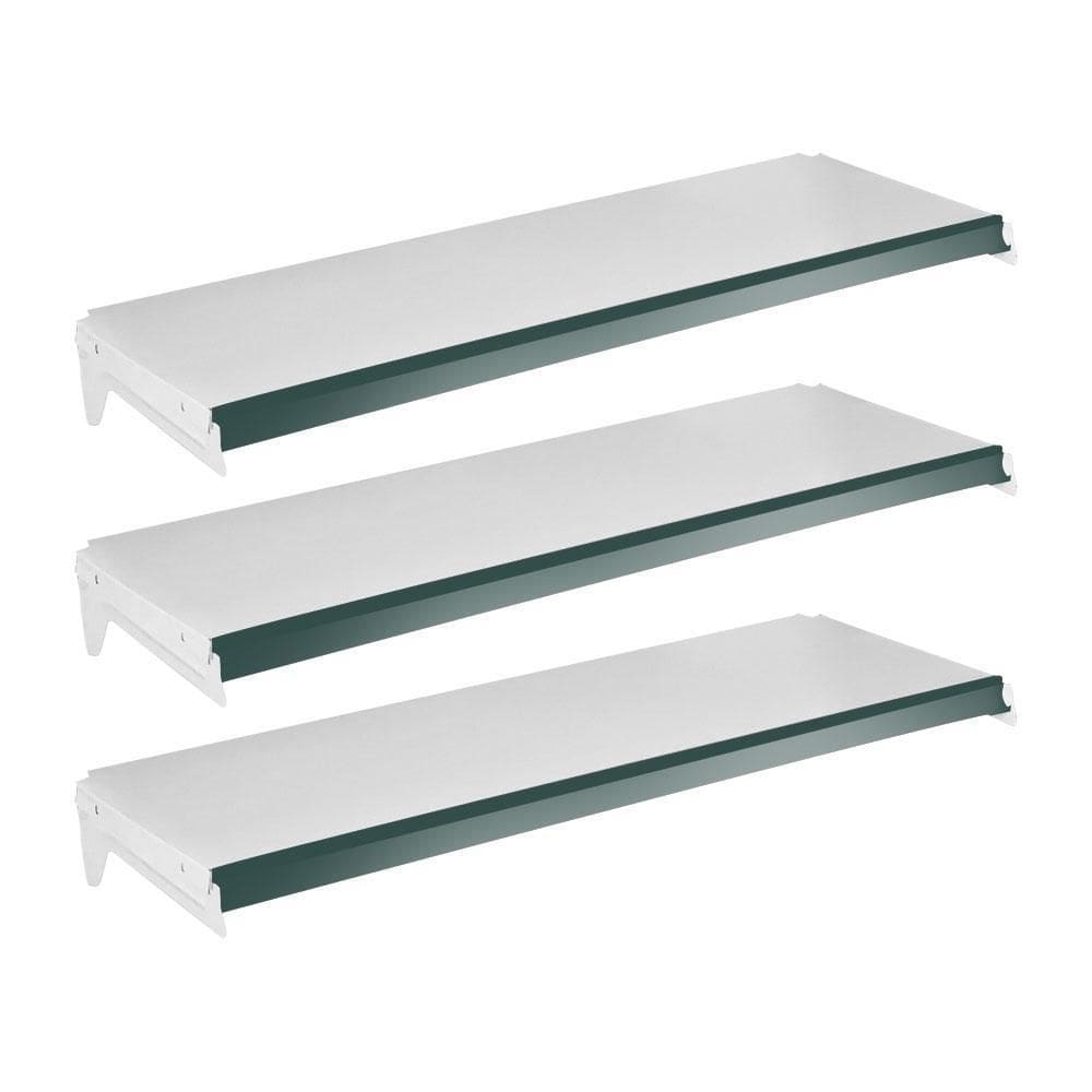 3 Bandejas Gôndolas New Plus 30X91 E Pe Verde Sa Gôndolas