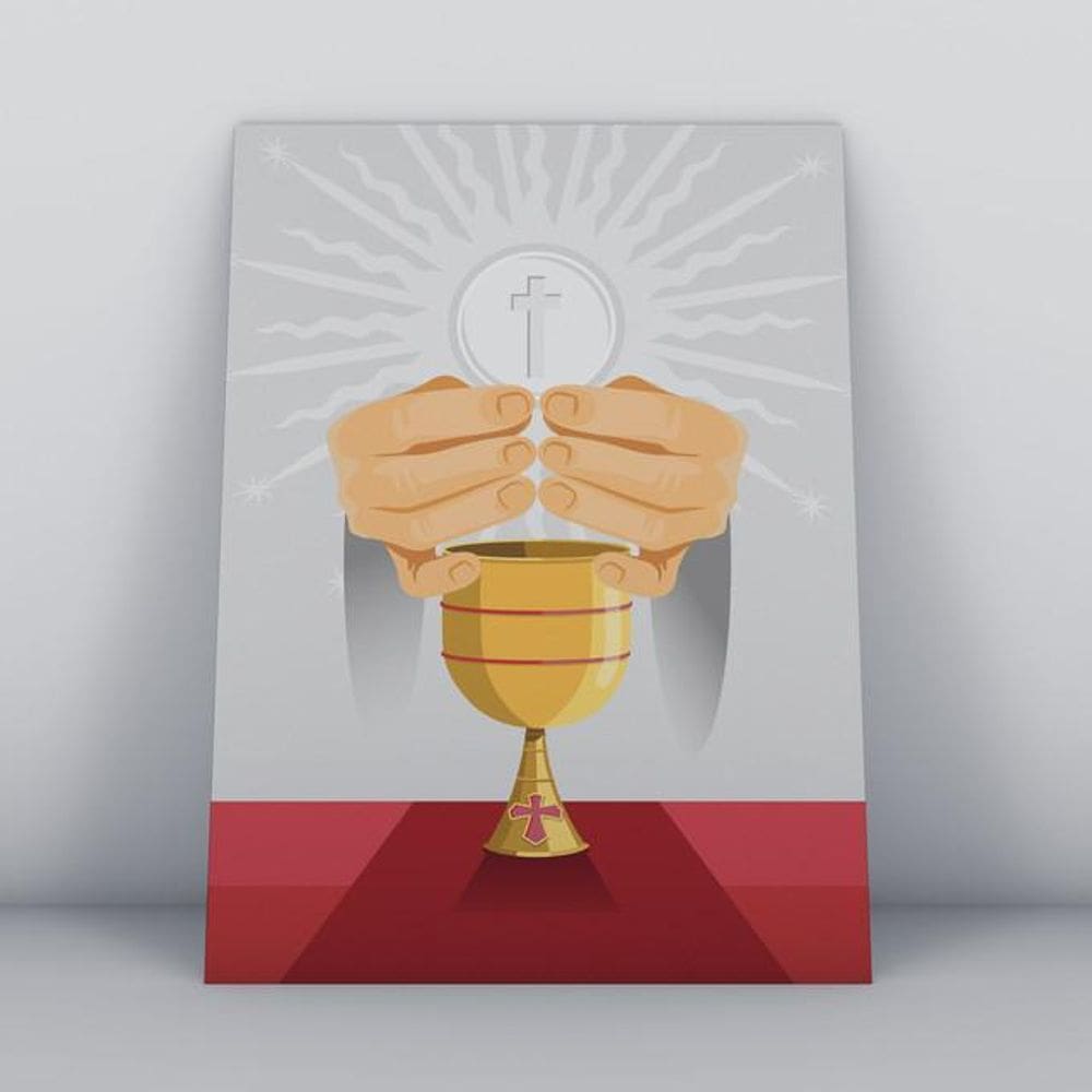 Quadros TAC religião Cristã 017 20x30cm MDF Colorido