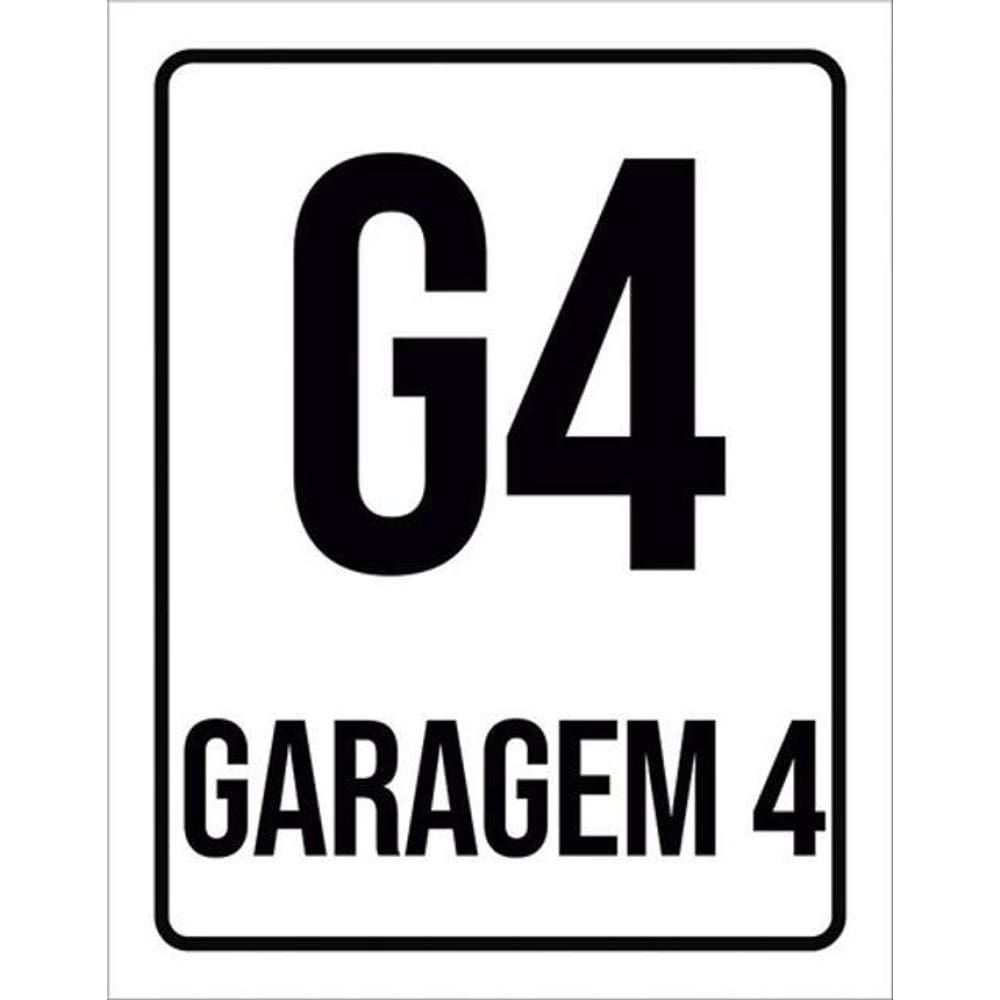 Kit 10 Placas G4 Garagem 4 36X46