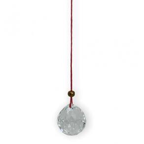 Cristal Multifacetado Feng Shui Com Cordão- Escolha A Cor