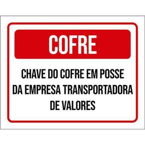Kit 3 Placas Cofre Chave Posse Empresa 36X46