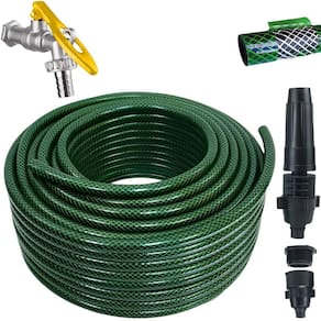 Mangueira Jardim 30M + Torneira Metal Com Porta Cadeado 1/2