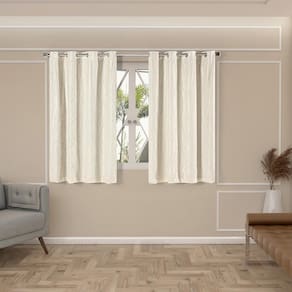 Cortina Blackout 2,80 X 1,60 Renda Blecaute Sala Quarto Bege