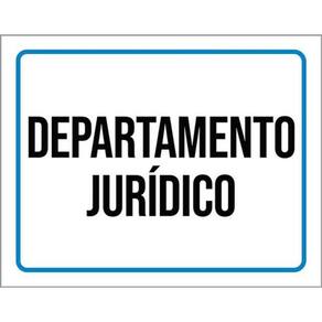 Kit 10 Placas Ambiente Departamento Jurídico 36X46