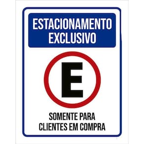 Kit 3 Placa Estacionamento Exclusivo Clientes Compra 36X46
