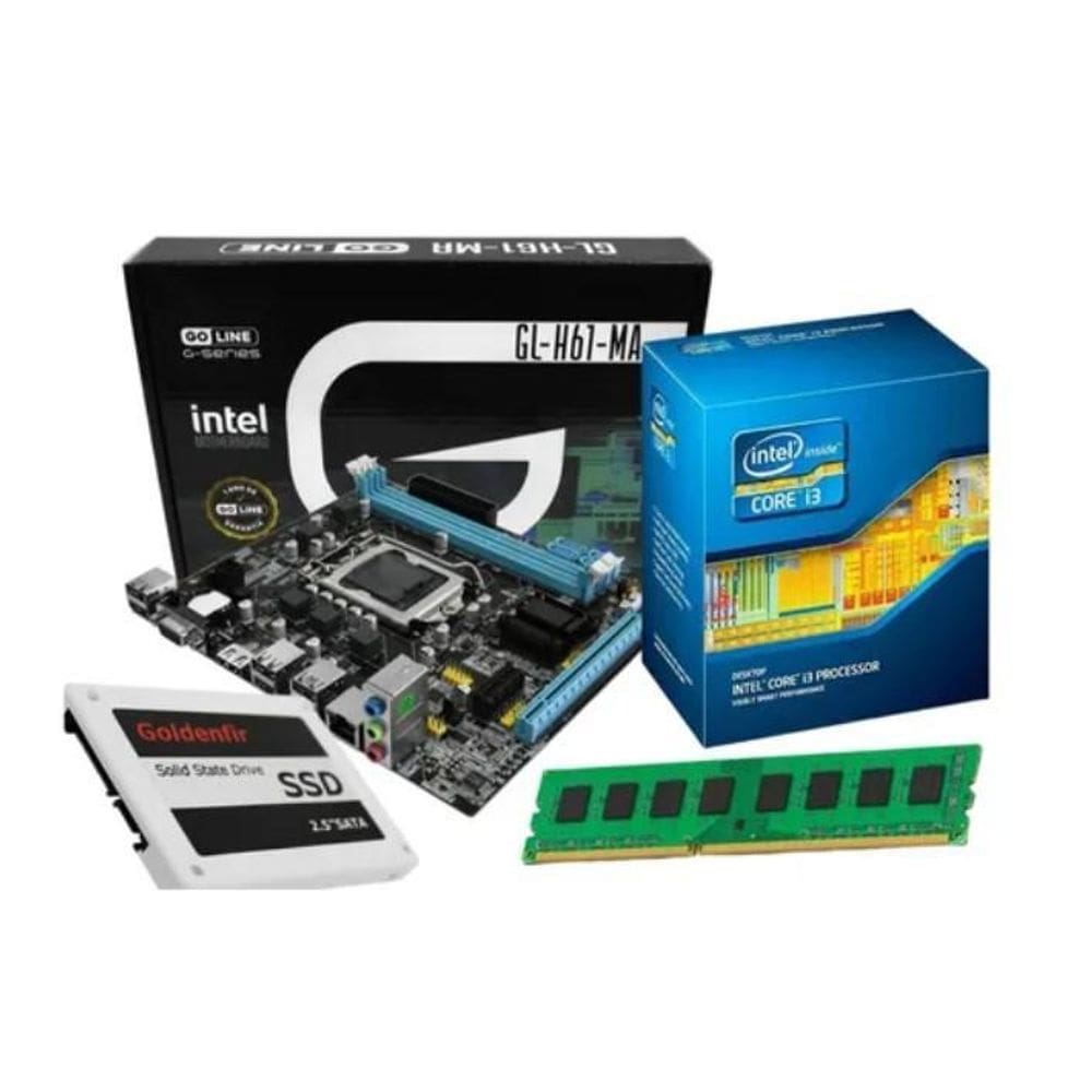 Kit Upgrade Intel Core I3 3 Geração 4Gb Ddr3 + Ssd 240Gb