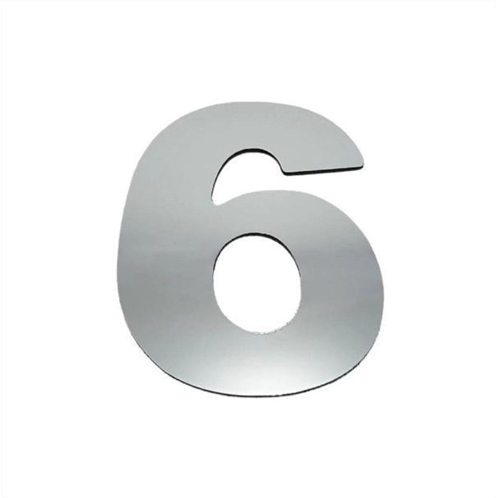 Número Residencial Alumínio Espelhado 6