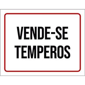 Kit 3 Placas De Vende-Se Temperos 36X46