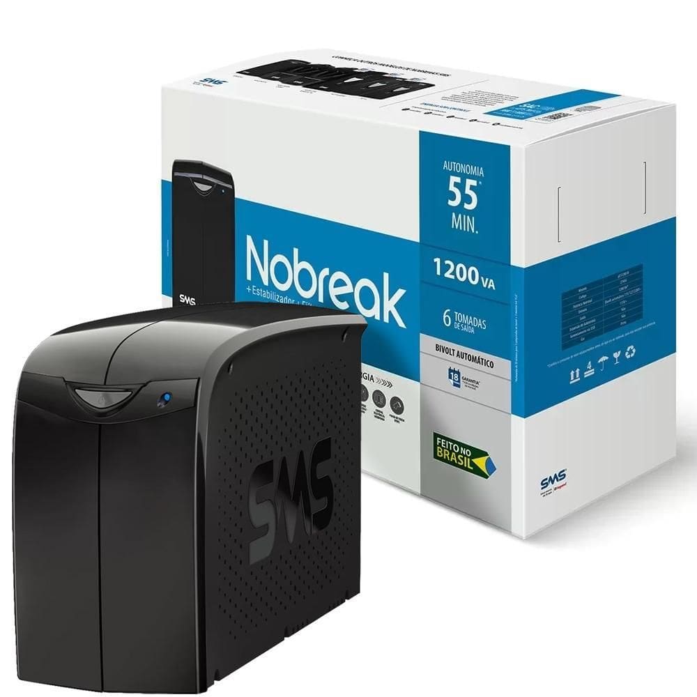 Nobreak Sms Linnus 1200Va Ups Pdv Bivolt Com 6 Tomadas-27456