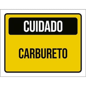 Kit 3 Placas Cuidado Carbureto Amarela 36X46