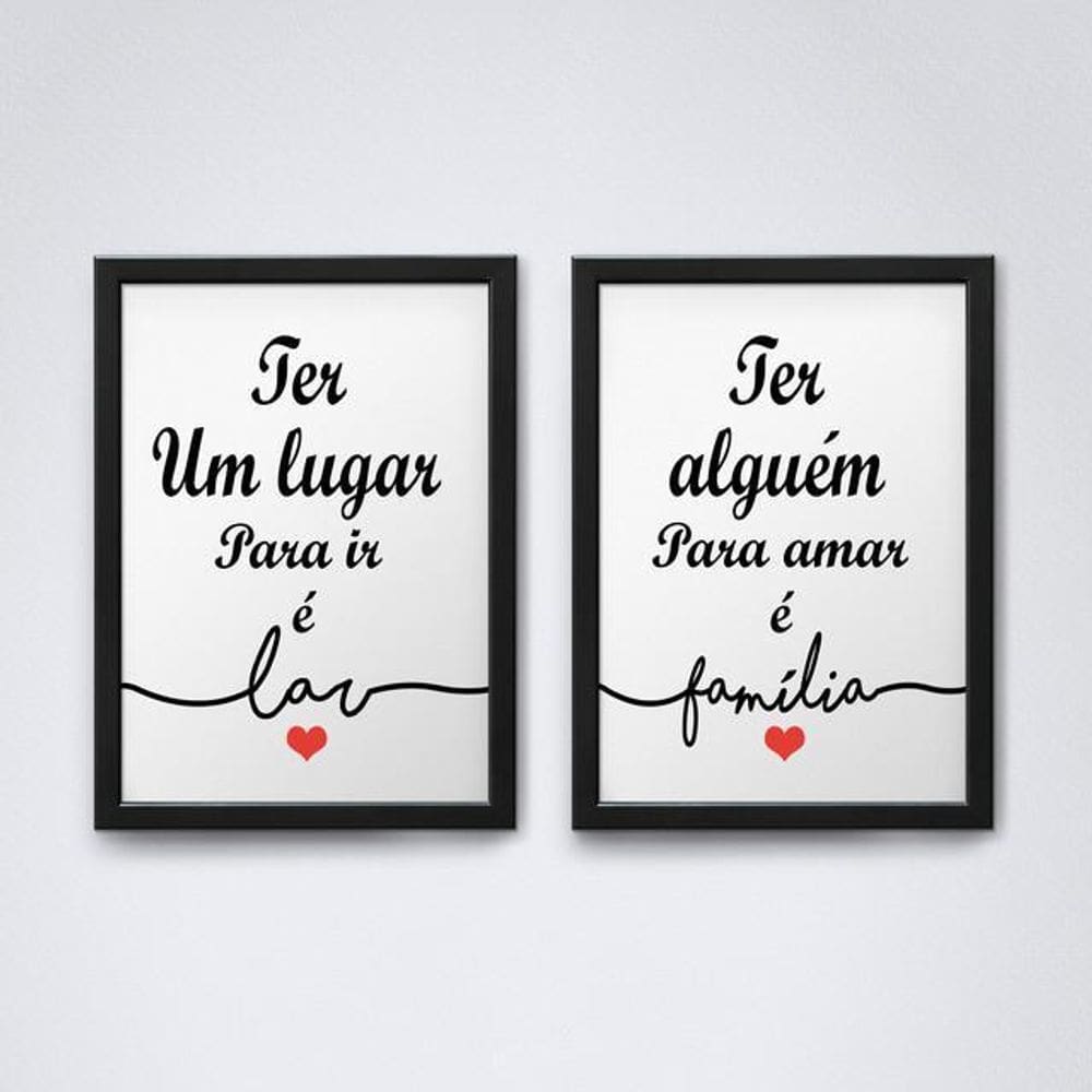 Quadro Decorativo 30x20cm Moldura Preta