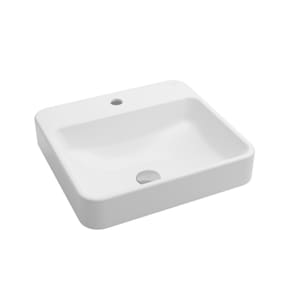 CUBA DE SOBREPOR RETANGULAR COM MESA 470x440 DOCOLFRAME BRANCO 01613826