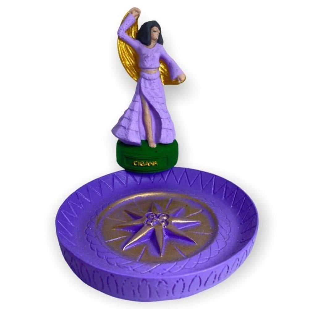 Incensário Cigana 12Cmresina Umbanda Candomblé-Selecione Cor