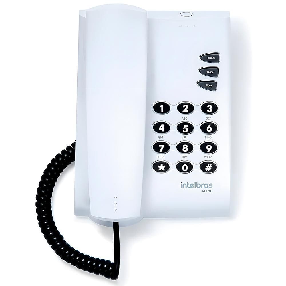 Telefone Intelbras Pleno Com Fio Sem Chave - Cinza Ártico