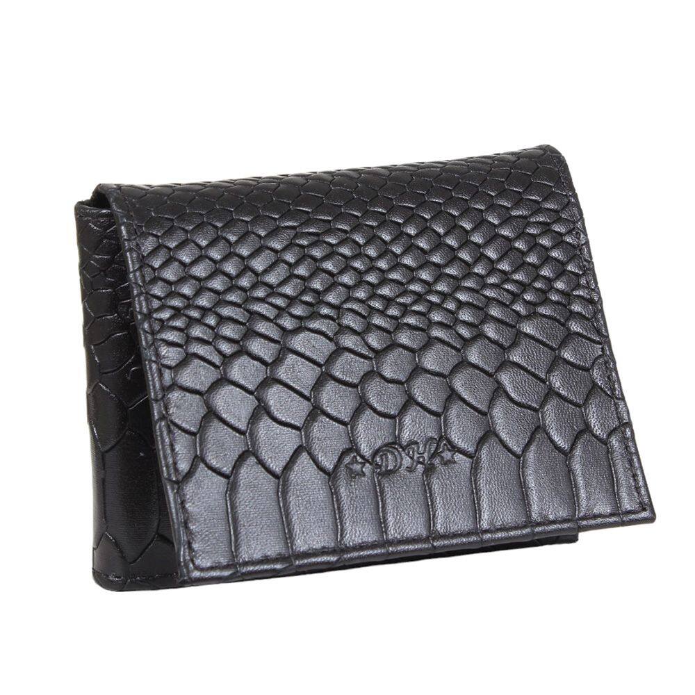 Carteira em Couro Estilo Cobra Preto DH Couros 37230