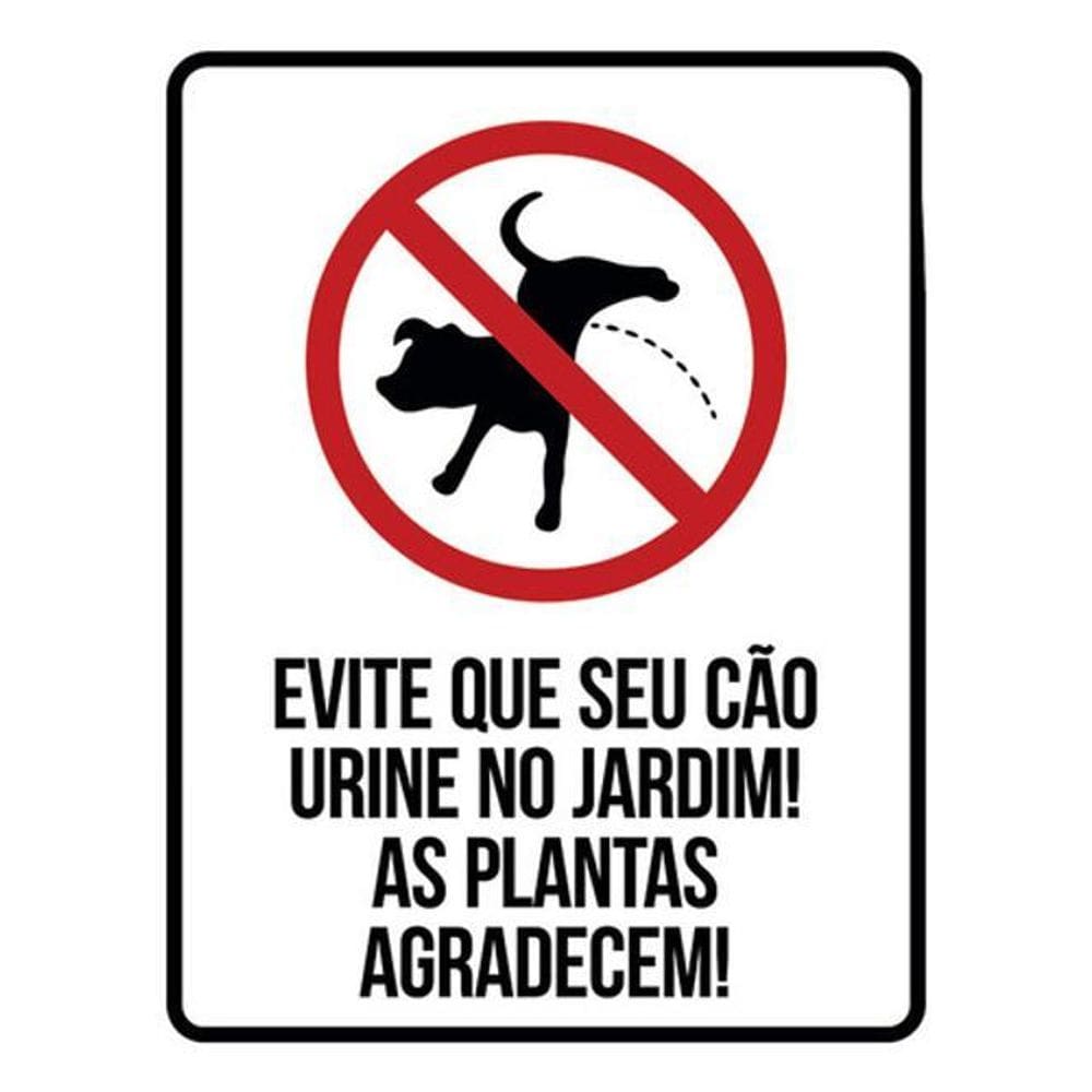 Kit 3 Placas Evite Seu Cão Urine Xixi No Jardim 36X46