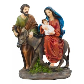Nossa Senhora Do Desterro 24cm Resina Cores Realistas