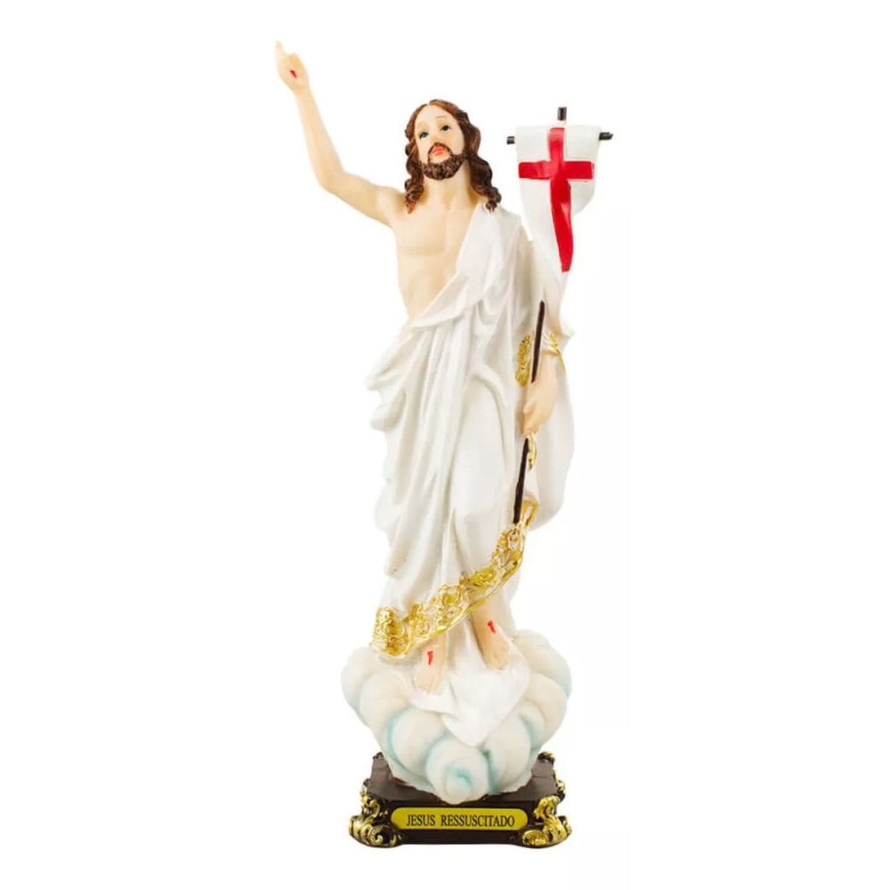 Jesus Ressuscitado 30cm - Enfeite resina