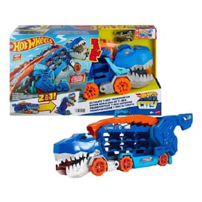 Hot Wheels City Caminhão Pista Transportador Lançador T-Rex Ultimate C/ Som e Luz – Mattel