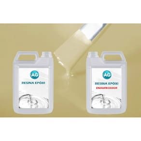 Resina Epóxi 1Kg + Cor Sólida Marfim Ral1014 Ag Alta Espessu