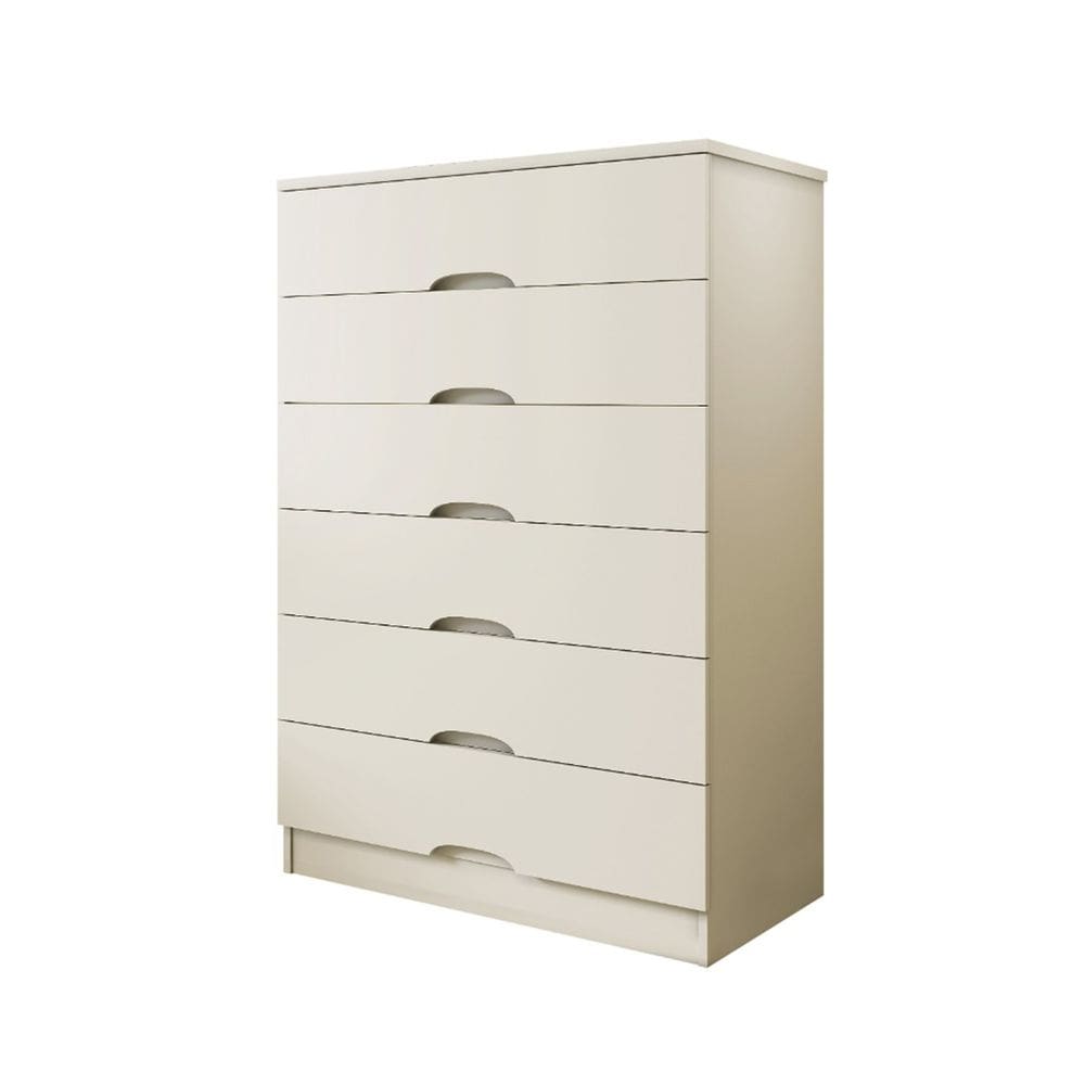 Cômoda Para Quarto 6 Gavetas Sevilha Made Marcs - Off White