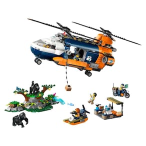 Blocos de Montar - Helicóptero Explorador da Selva - 881 peças - LEGO City