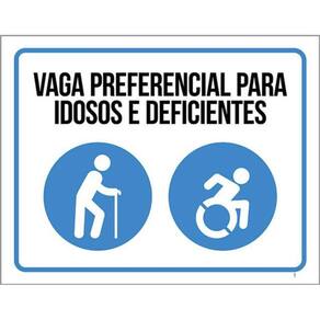 Kit 10 Placas De Vaga Preferencial Idosos 36X46