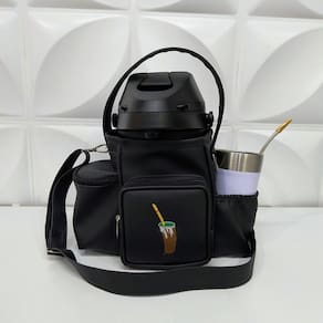 Mateira para Levar Tererê Personalizada Cuia Cor Preta - Coutre Bolsas