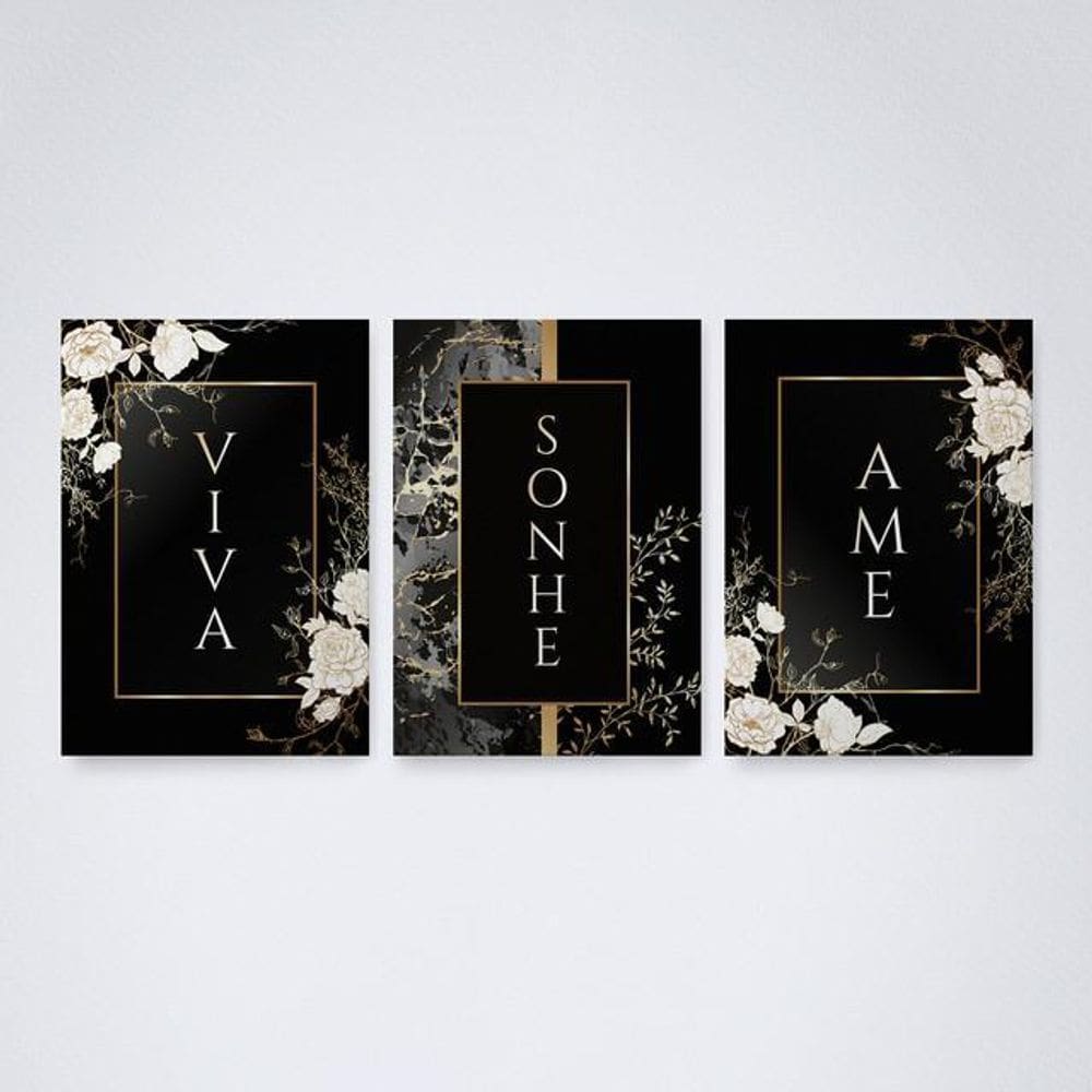 Quadro Decorativo Amor Fé e Gratidão 30x20cm Alta Qualidade