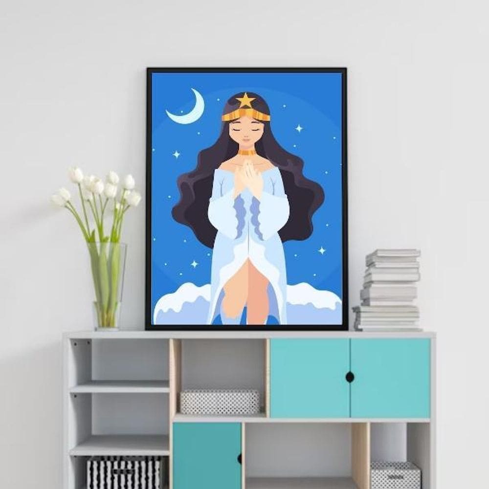 Quadro Decorativo Iemanjá - Ilustração 24X18Cm